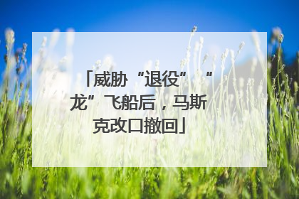 威胁“退役”“龙”飞船后，马斯克改口撤回