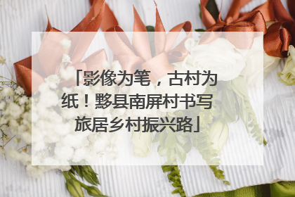 影像为笔，古村为纸！黟县南屏村书写旅居乡村振兴路
