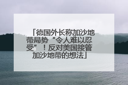 德国外长称加沙地带局势“令人难以忍受”！反对美国接管加沙地带的想法