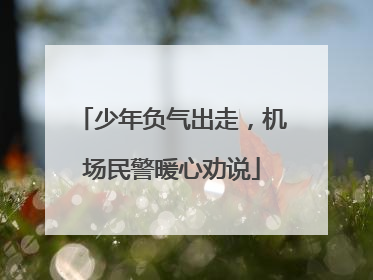 少年负气出走，机场民警暖心劝说