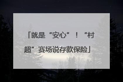就是“安心”！“村超”赛场说存款保险