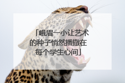 峨眉一小让艺术的种子悄然播撒在每个学生心间