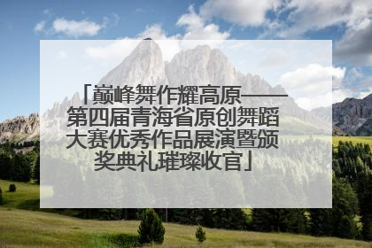 巅峰舞作耀高原——第四届青海省原创舞蹈大赛优秀作品展演暨颁奖典礼璀璨收官