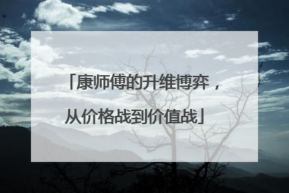 康师傅的升维博弈，从价格战到价值战