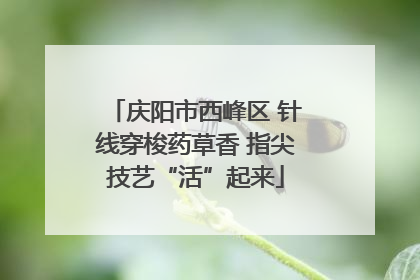 庆阳市西峰区 针线穿梭药草香 指尖技艺“活”起来