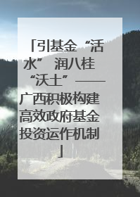 引基金“活水” 润八桂“沃土”——广西积极构建高效政府基金投资运作机制