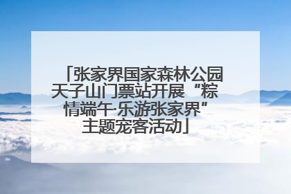 张家界国家森林公园天子山门票站开展“粽情端午·乐游张家界”主题宠客活动