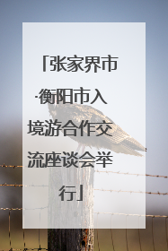 张家界市·衡阳市入境游合作交流座谈会举行