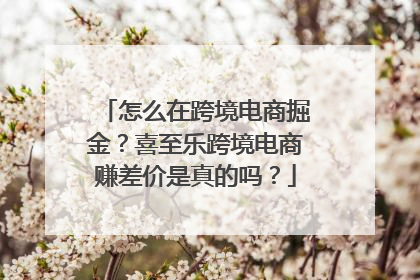 怎么在跨境电商掘金？喜至乐跨境电商赚差价是真的吗？
