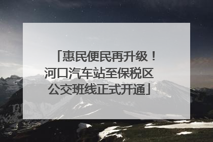 惠民便民再升级！河口汽车站至保税区公交班线正式开通