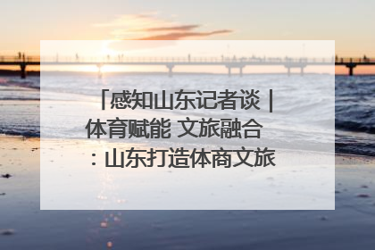 感知山东记者谈｜体育赋能 文旅融合：山东打造体商文旅融合发展新格局