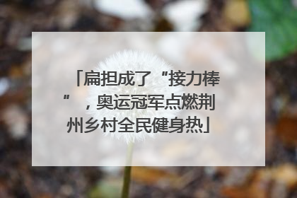 扁担成了“接力棒”，奥运冠军点燃荆州乡村全民健身热