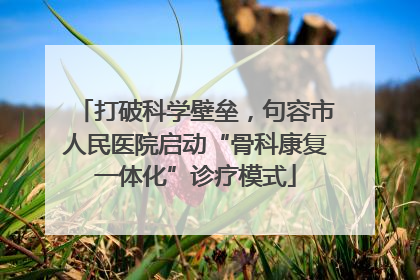 打破科学壁垒，句容市人民医院启动“骨科康复一体化”诊疗模式