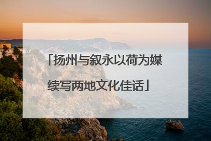扬州与叙永以荷为媒续写两地文化佳话