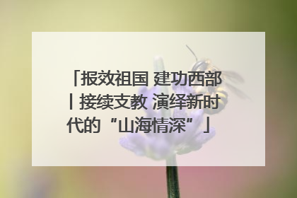 报效祖国 建功西部丨接续支教 演绎新时代的“山海情深”