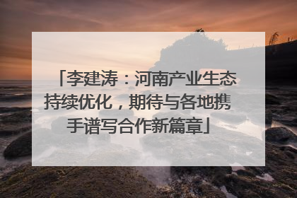 李建涛：河南产业生态持续优化，期待与各地携手谱写合作新篇章
