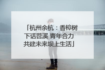 杭州余杭：香樟树下话苕溪 青年合力共建未来坝上生活