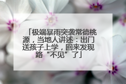 极端暴雨突袭常德桃源，当地人讲述：出门送孩子上学，回来发现路“不见”了