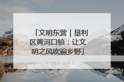 文明东营｜垦利区黄河口镇：让文明之风吹遍乡野