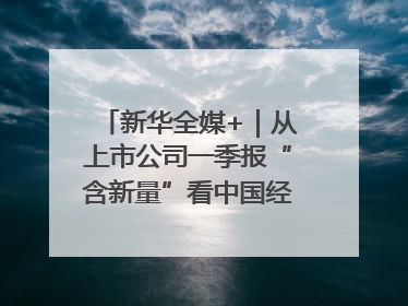 新华全媒+｜从上市公司一季报“含新量”看中国经济发展向“新”