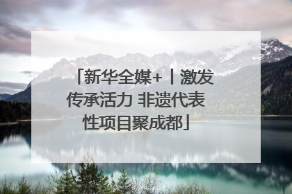 新华全媒+丨激发传承活力 非遗代表性项目聚成都
