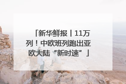 新华鲜报丨11万列！中欧班列跑出亚欧大陆“新时速”