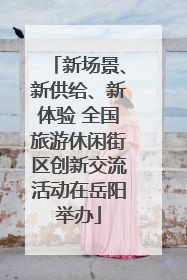 新场景、新供给、新体验 全国旅游休闲街区创新交流活动在岳阳举办