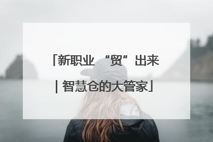 新职业 “贸”出来｜智慧仓的大管家