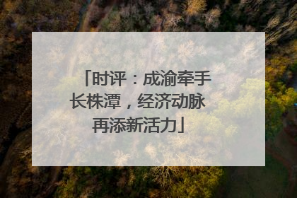 时评：成渝牵手长株潭，经济动脉再添新活力