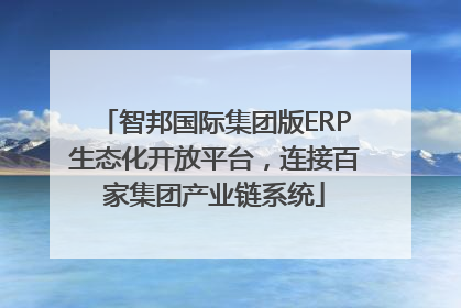 智邦国际集团版ERP生态化开放平台，连接百家集团产业链系统