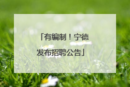 有编制！宁德发布招聘公告