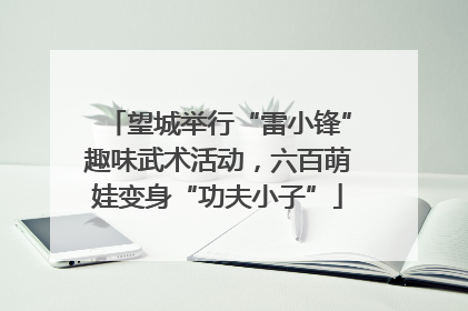 望城举行“雷小锋”趣味武术活动，六百萌娃变身“功夫小子”