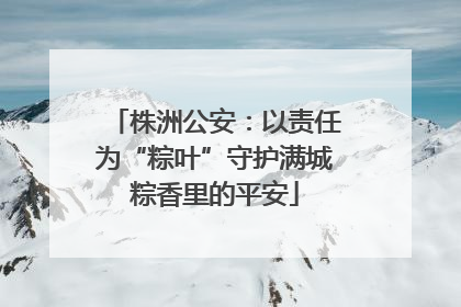 株洲公安：以责任为“粽叶”守护满城粽香里的平安