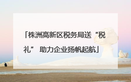 株洲高新区税务局送“税礼” 助力企业扬帆起航
