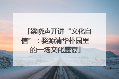 梁晓声开讲“文化自信”：婺源清华朴园里的一场文化盛宴