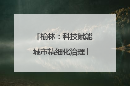 榆林：科技赋能城市精细化治理
