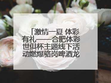 激情一夏 体彩有礼——合肥体彩世俱杯主题线下活动燃爆骆岗啤酒龙虾嘉年华
