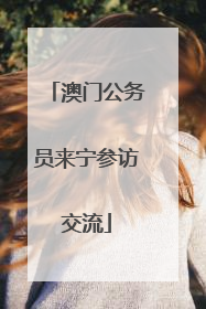 澳门公务员来宁参访交流