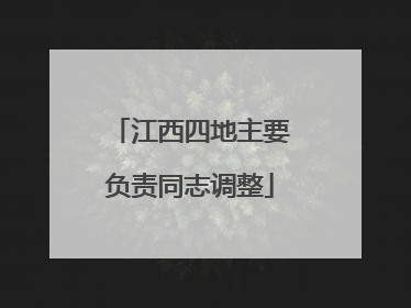 江西四地主要负责同志调整
