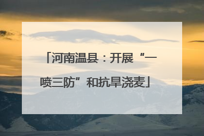 河南温县：开展“一喷三防”和抗旱浇麦
