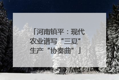 河南镇平：现代农业谱写“三夏”生产“协奏曲”