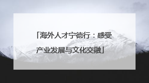 海外人才宁德行：感受产业发展与文化交融