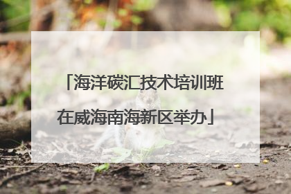 海洋碳汇技术培训班在威海南海新区举办