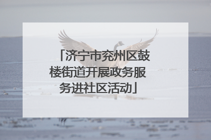 济宁市兖州区鼓楼街道开展政务服务进社区活动