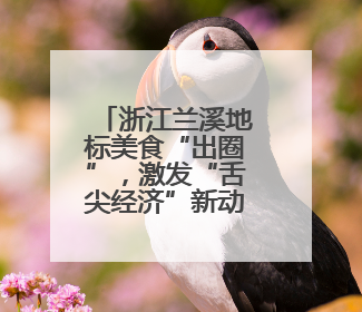 浙江兰溪地标美食“出圈”，激发“舌尖经济”新动能