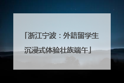 浙江宁波：外籍留学生沉浸式体验壮族端午