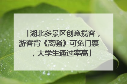 湖北多景区创意揽客，游客背《离骚》可免门票，大学生通过率高