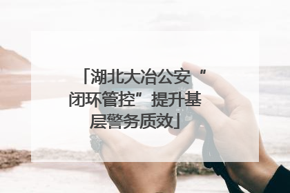 湖北大冶公安“闭环管控”提升基层警务质效