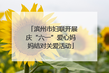 滨州市妇联开展庆“六一”爱心妈妈结对关爱活动