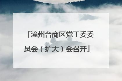 漳州台商区党工委委员会（扩大）会召开